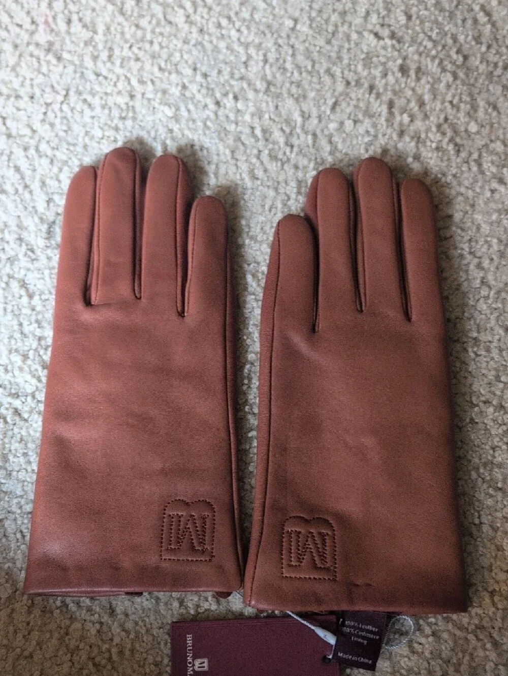 Bruno Magli Women's Leather Gloves in Cognac